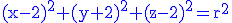 3$\rm \blue (x-2)^2+(y+2)^2+(z-2)^2=r^2